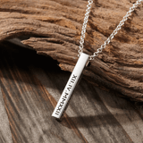 Cubic Bar Men's Necklace