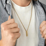 Cubic Bar Men's Necklace