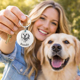 Pet Photo Engraved Keychain