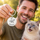 Pet Photo Engraved Keychain