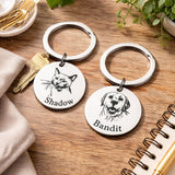 Pet Photo Engraved Keychain