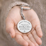 Round Photo Engraved Keychain