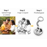 Round Photo Engraved Keychain