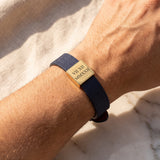 Square Plate Leather Bracelet