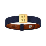 Square Plate Leather Bracelet