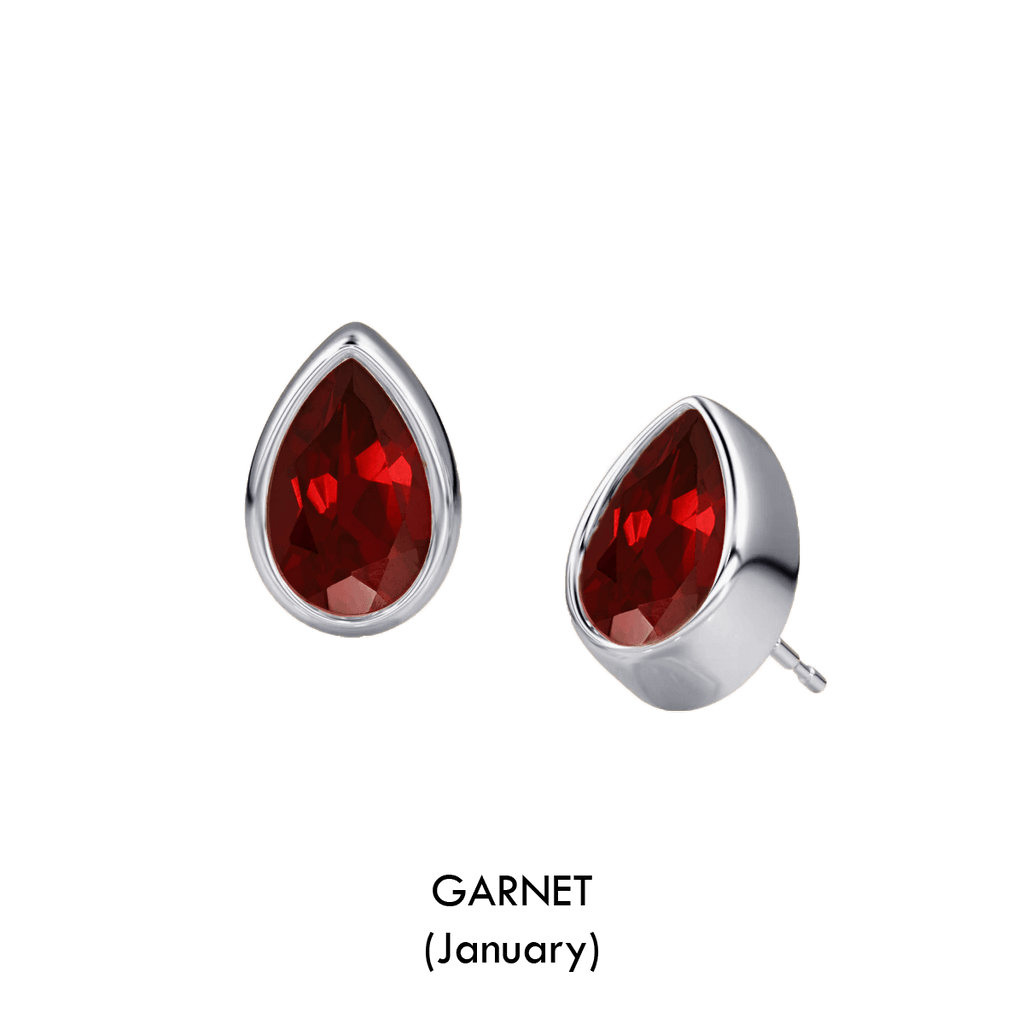 Pear Shaped Birthstone Studs