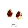 Pear Shaped Birthstone Studs