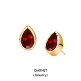 Pear Shaped Birthstone Studs
