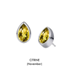 Pear Shaped Birthstone Studs