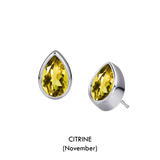 Pear Shaped Birthstone Studs