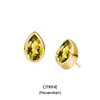 Pear Shaped Birthstone Studs