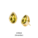 Pear Shaped Birthstone Studs