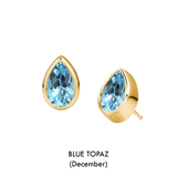 Pear Shaped Birthstone Studs