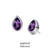Pear Shaped Birthstone Studs