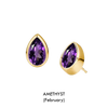 Pear Shaped Birthstone Studs