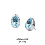 Pear Shaped Birthstone Studs