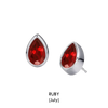 Pear Shaped Birthstone Studs