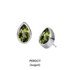 Pear Shaped Birthstone Studs
