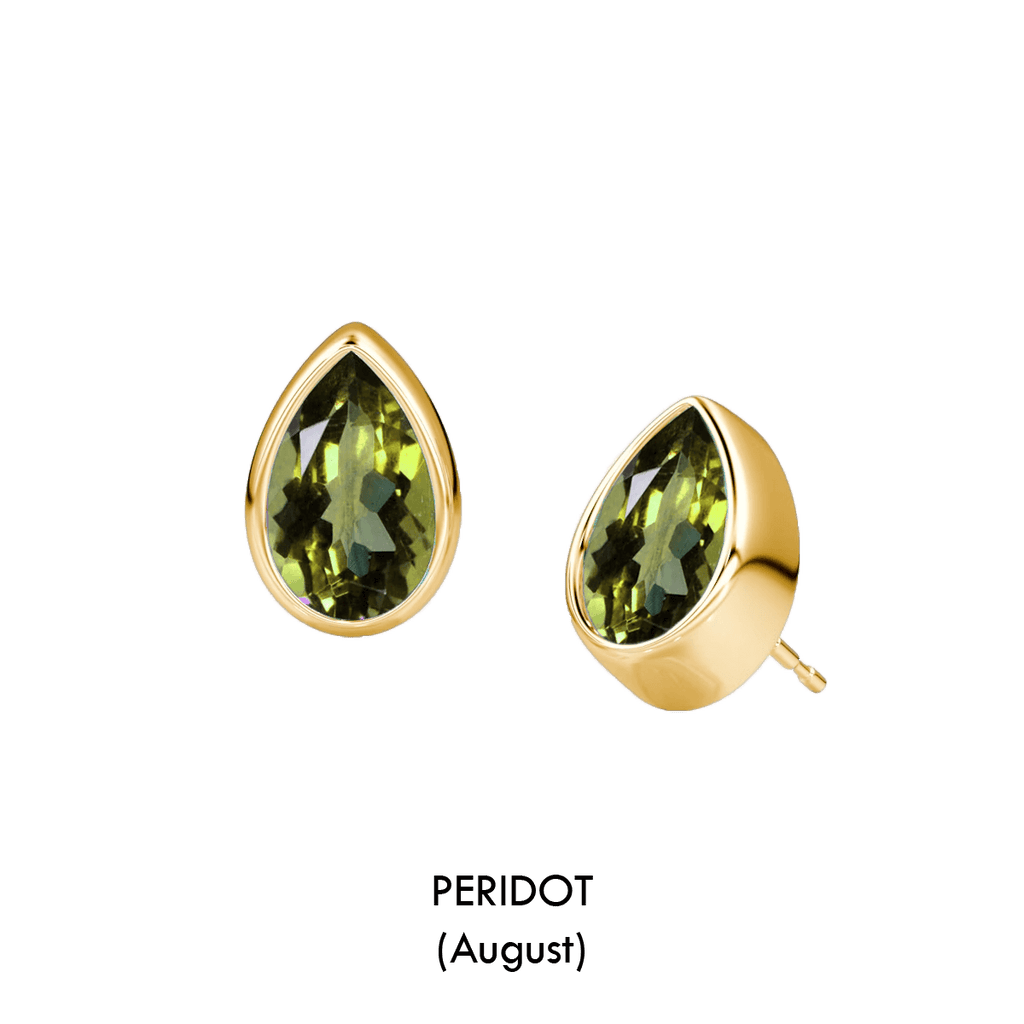 Pear Shaped Birthstone Studs
