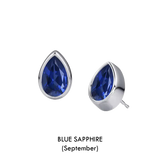 Pear Shaped Birthstone Studs