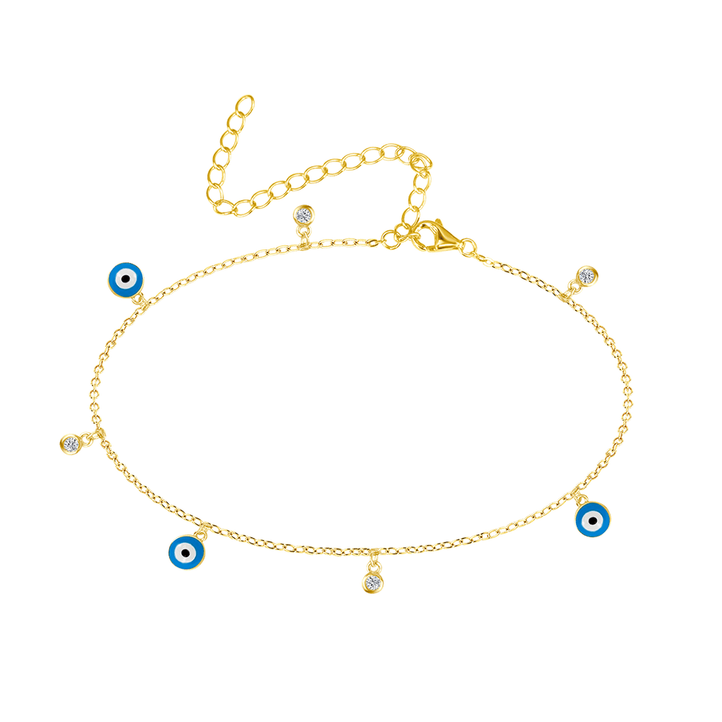 Evil Eye Enamel Anklet