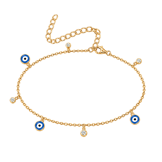 Evil Eye Enamel Anklet