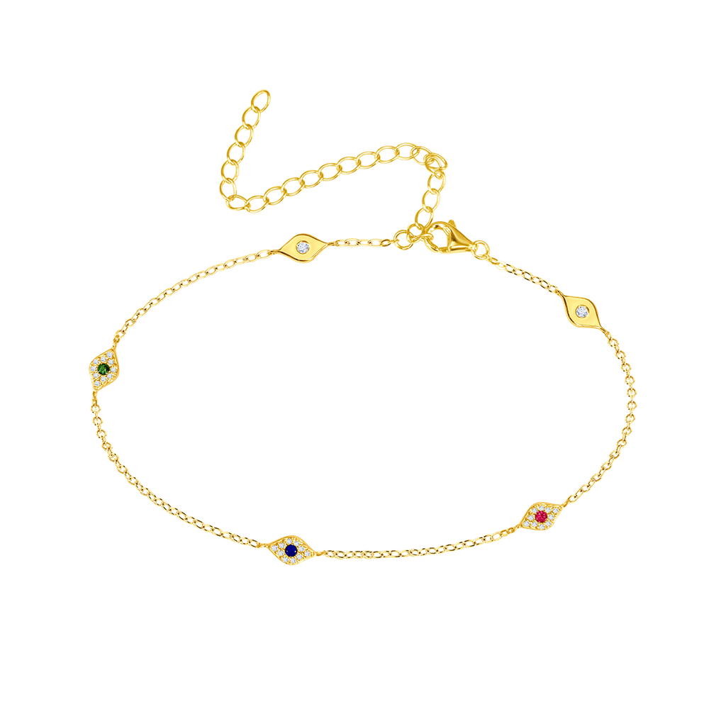 Evil Eye Multicolor Anklet