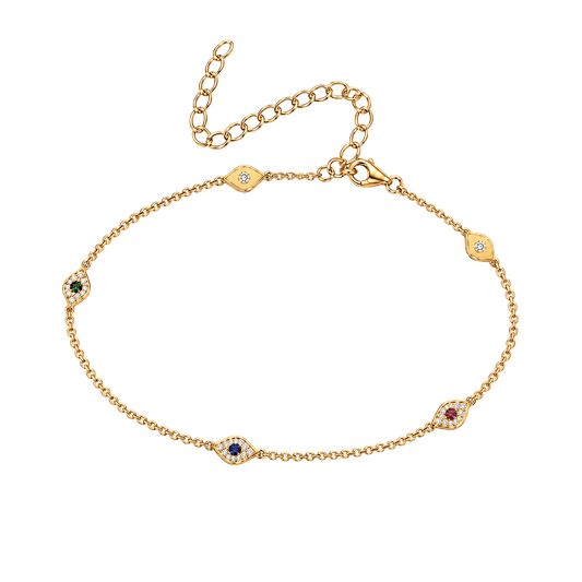 Evil Eye Multicolor Anklet