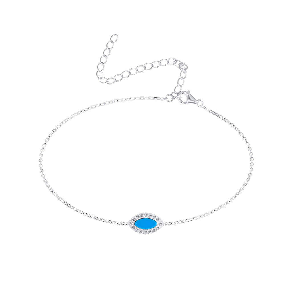 Marquise Turquoise Anklet