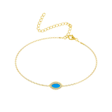 Marquise Turquoise Anklet