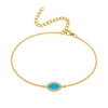 Marquise Turquoise Anklet
