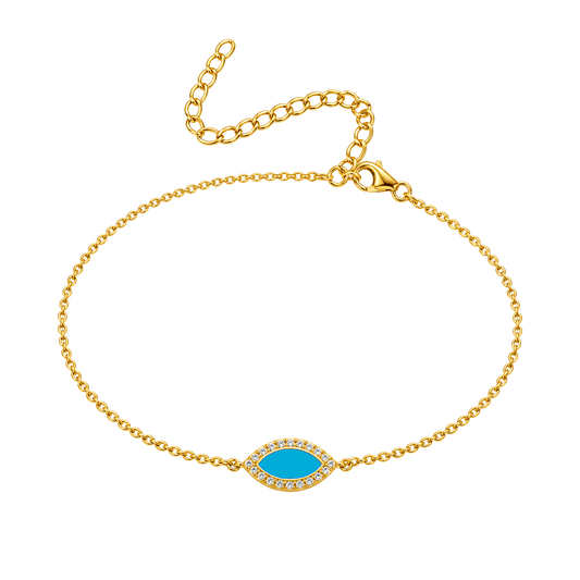 Marquise Turquoise Anklet
