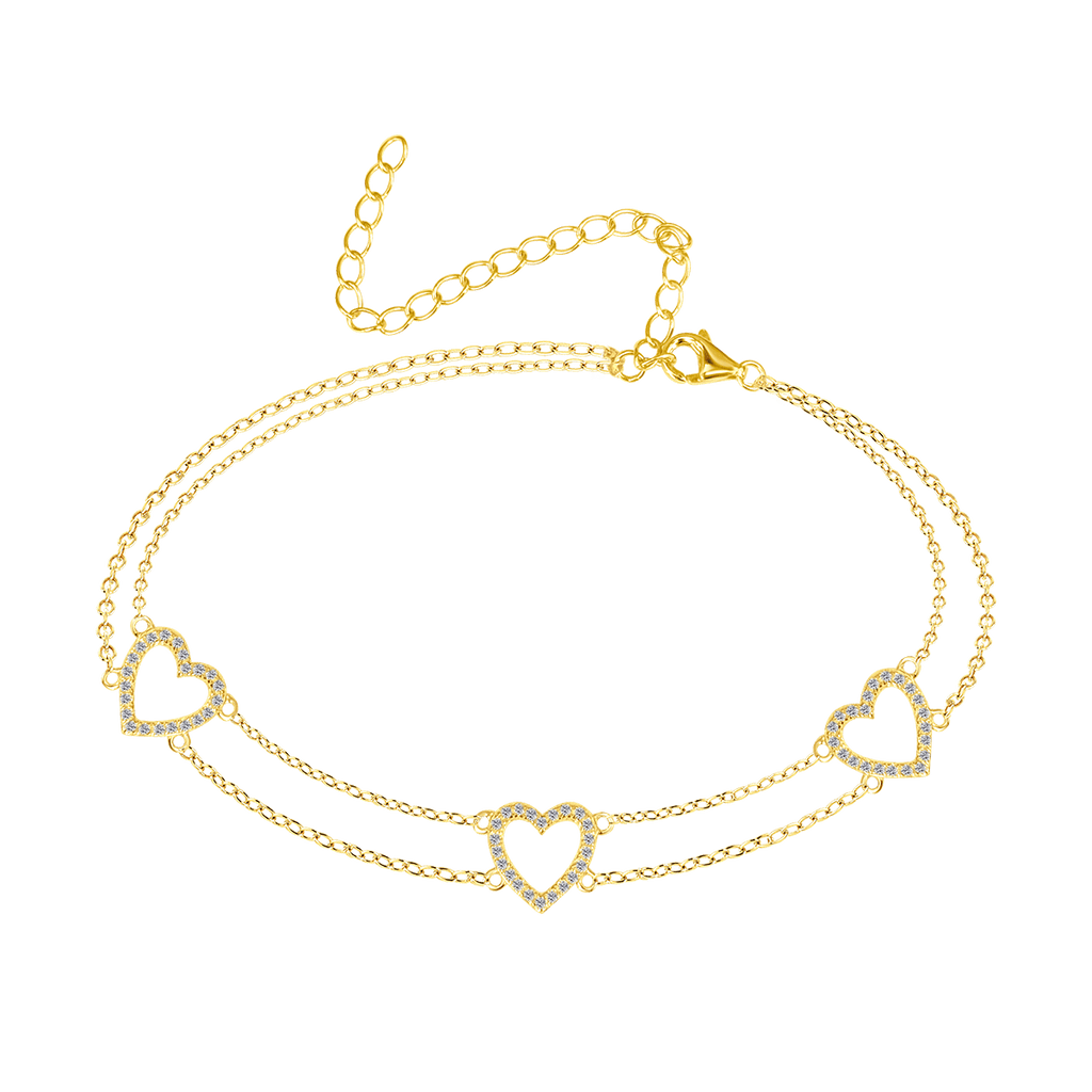 Hearts Diamond Anklet
