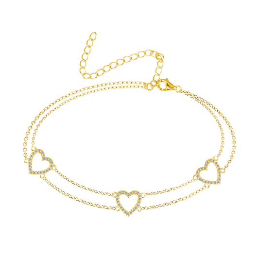 Hearts Diamond Anklet