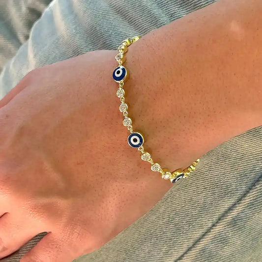 Multi Round Evil Eye Bracelet