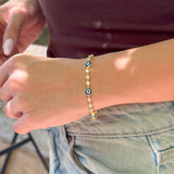 Multi Round Evil Eye Bracelet