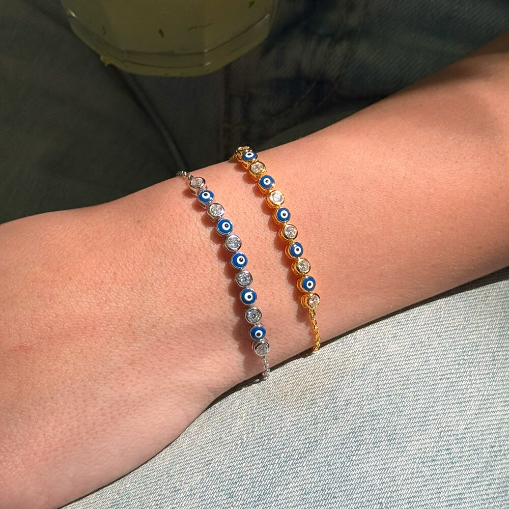 Mini Evil Eye Diamond Bracelet