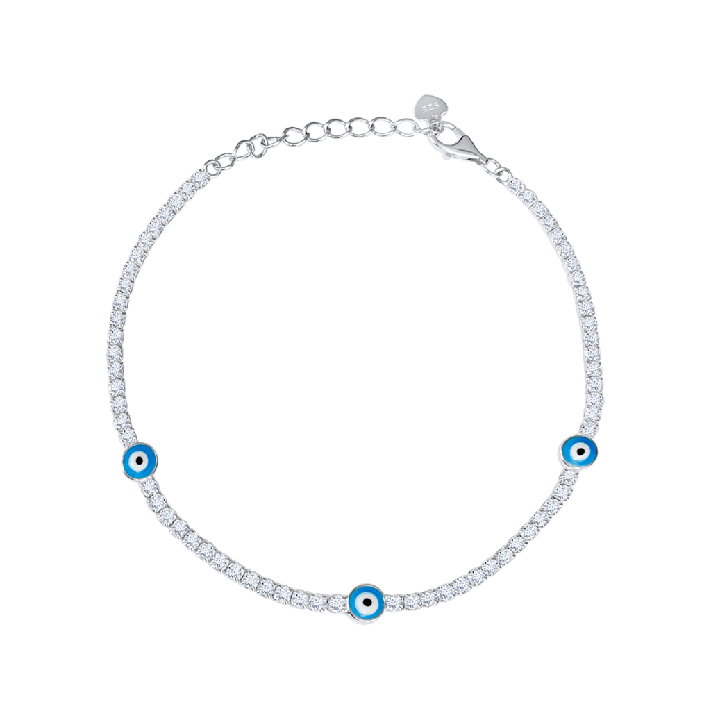 Evil Eye Diamond Tennis Bracelet