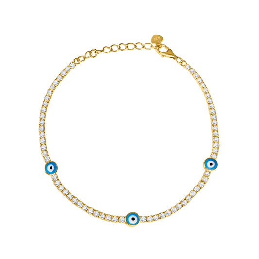 Evil Eye Diamond Tennis Bracelet