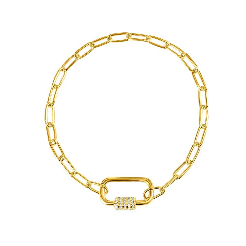 Paper Clip Charm Bracelet