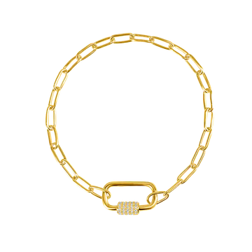 Paper Clip Charm Bracelet