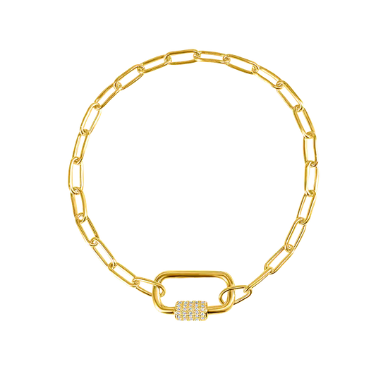Paper Clip Charm Bracelet