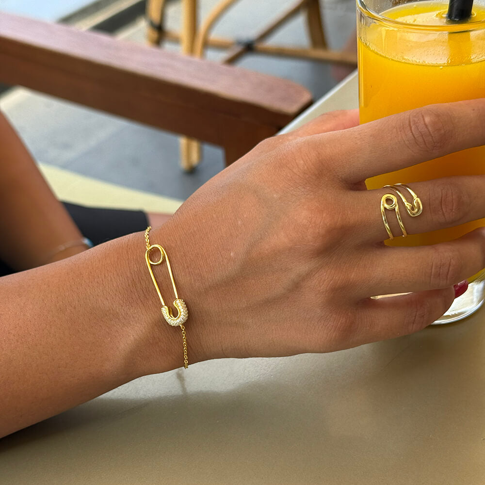Safety Pin Bracelet