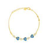 Heart Evil Eye Enamel Bracelet