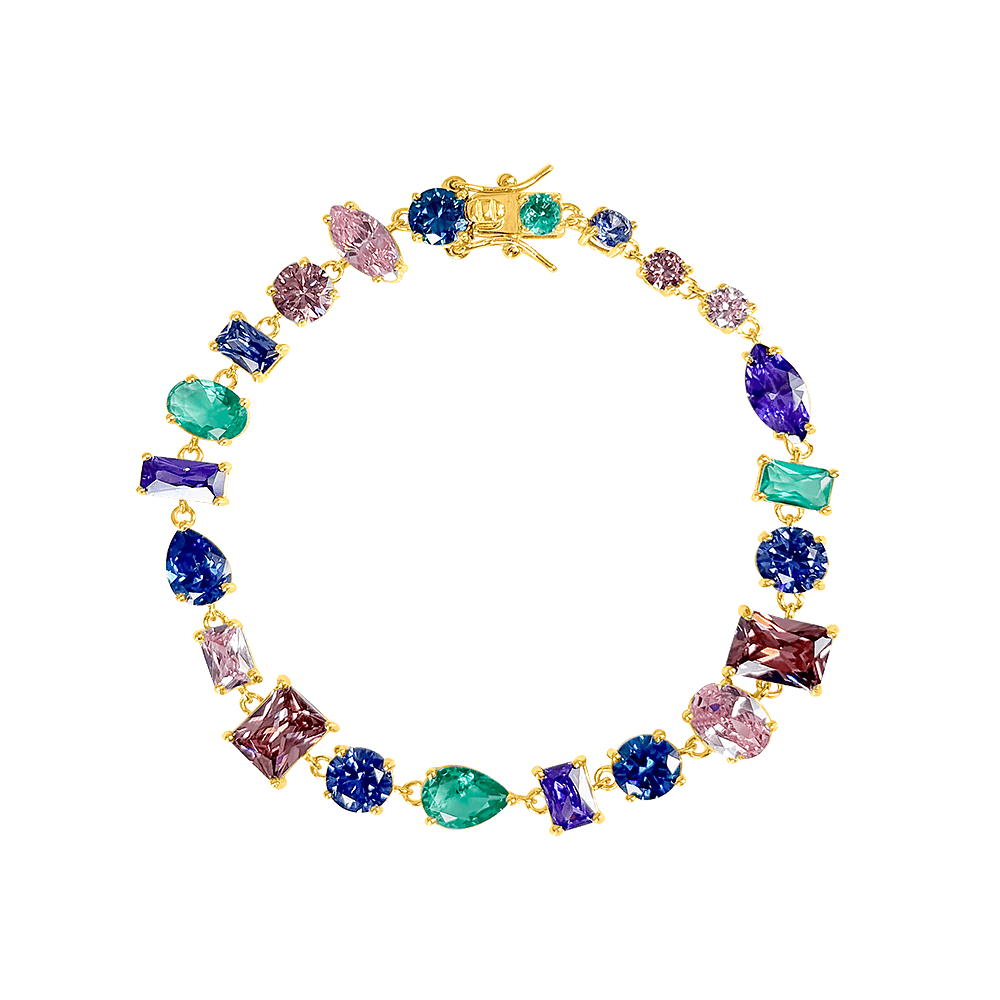 Multicolor Gems Tennis Bracelet