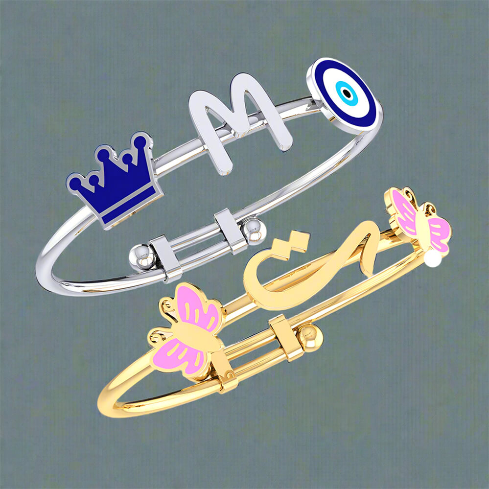 Baby Initial Bangle Bracelet