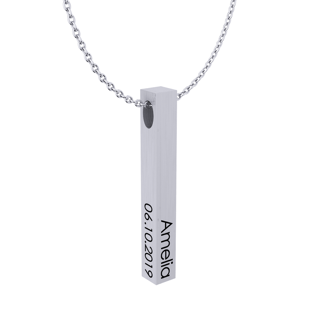 Cubic Bar Men's Necklace