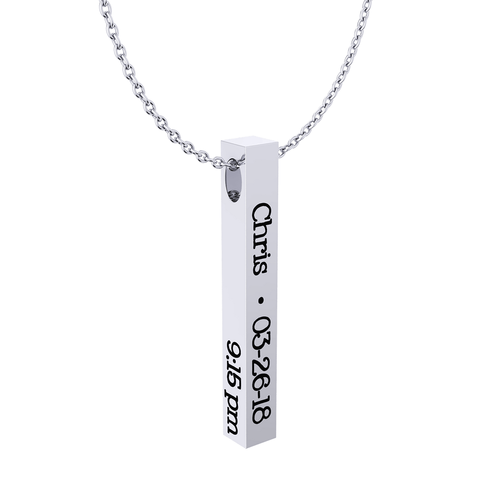 Cubic Bar Men's Necklace