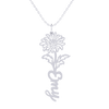 Birth Flower Name Necklace