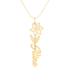 Birth Flower Name Necklace